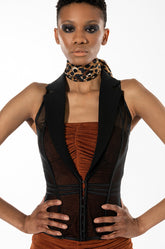 FASHION HEIST MESH CORSET VEST