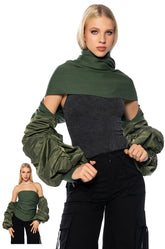 MULTIFUNCTION BOMBER SCARF JACKET