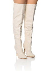 RONNIE OVER THE KNEE BOOT IN CREAM