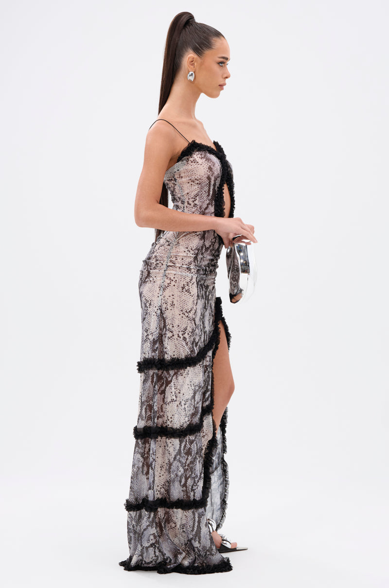 I BITE BACK PRINTED MAXI DRESS
