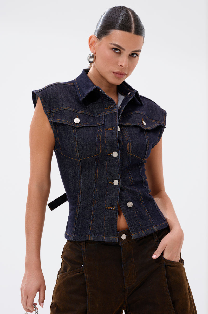 LILY DENIM BUTTON DOWN