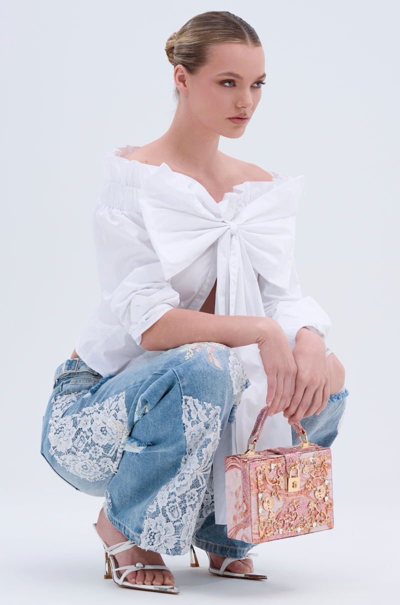 BOWED UP BLOUSE