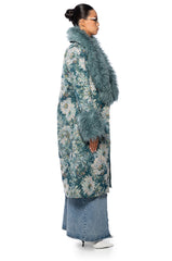 FLEUR LANE BROCADE TRENCH COAT